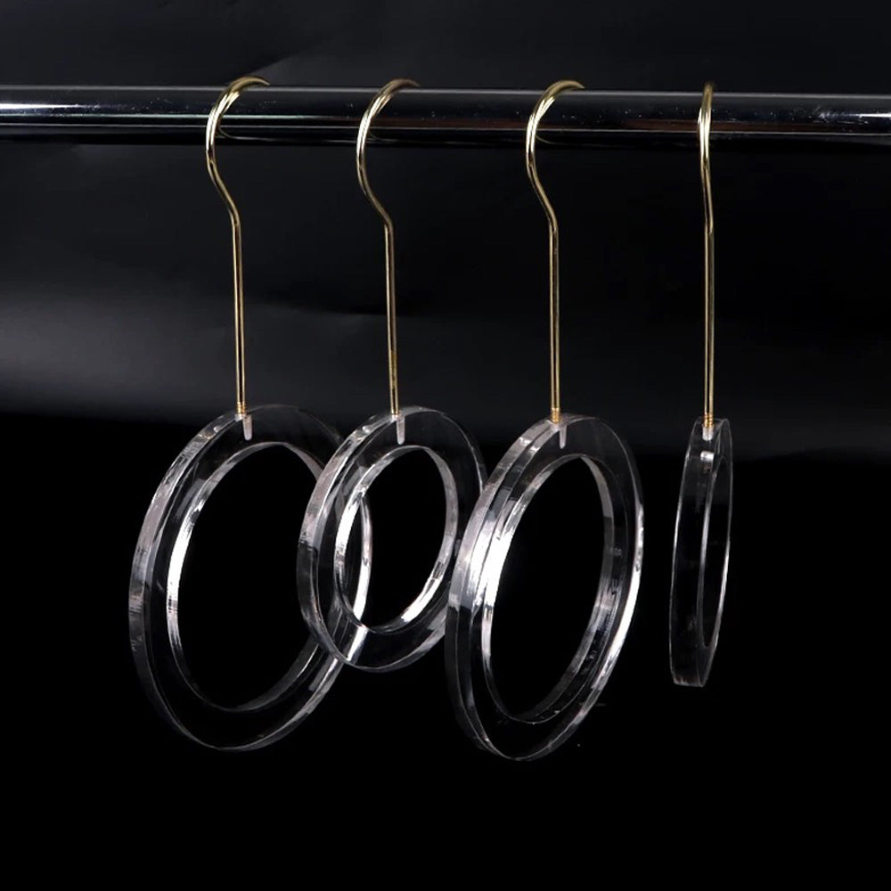 Kochwert Clear Acrylic Coat Hook - S/Ring/Clip Style for Home, Wardrobe and Accessory Display-5