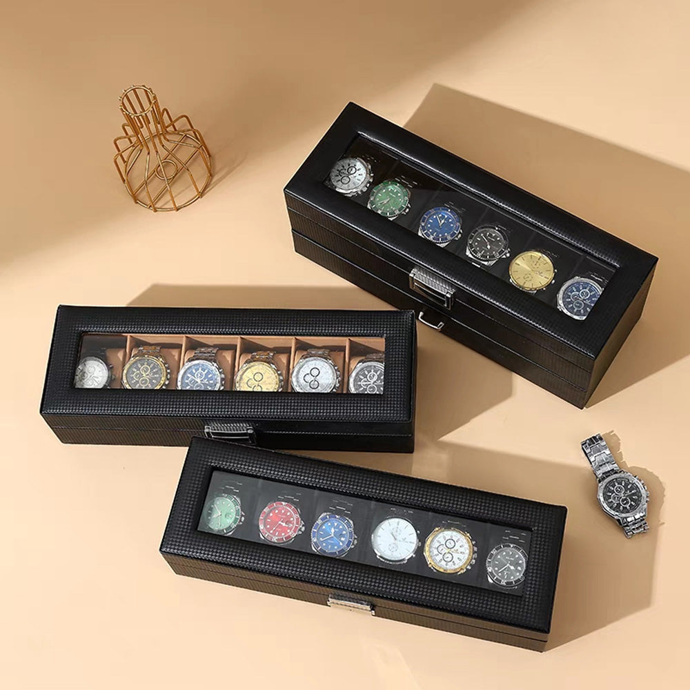 Luxury edition black double-layer watch jewelry collection sodium box