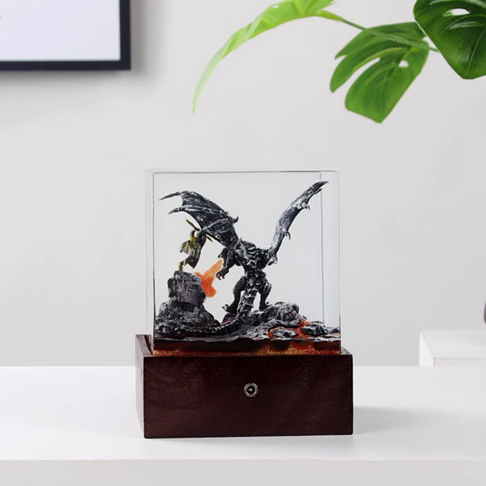 Kochwert Anime Dragon Resin Lamp – Bedroom Decor & Creative Night Light Gift-1