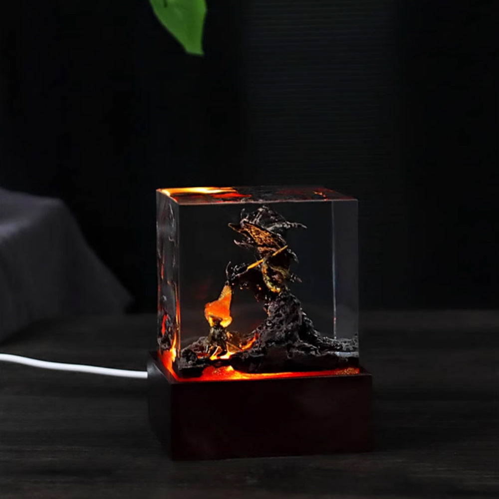 Kochwert Anime Dragon Resin Lamp – Bedroom Decor & Creative Night Light Gift-3