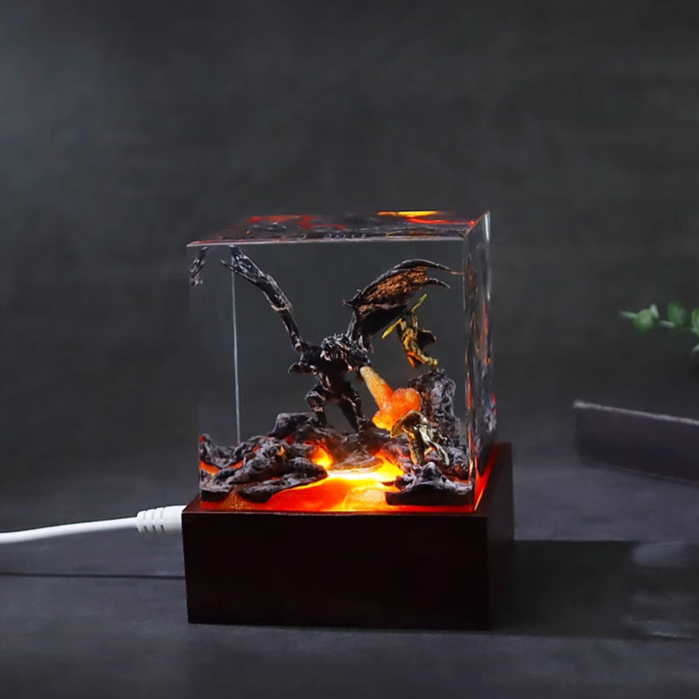 Kochwert Anime Dragon Resin Lamp – Bedroom Decor & Creative Night Light Gift-4