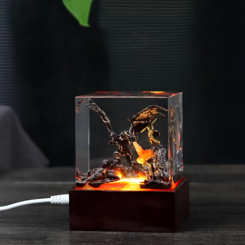 Kochwert Anime Dragon Resin Lamp – Bedroom Decor & Creative Night Light Gift-6
