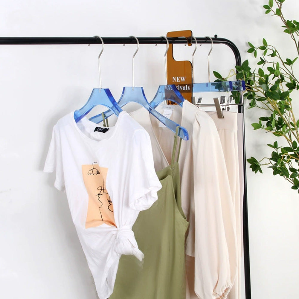 Kochwert Blue Acrylic Hanger – High Quality, Non-Slip Transparent Hangers for Suits, Pants & Dresses