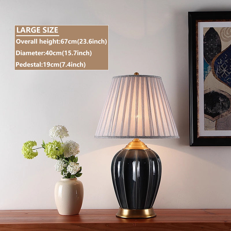 Kochwert Ceramic & Brass Table Lamp – Modern Minimalist Home, Bedroom & Living Room