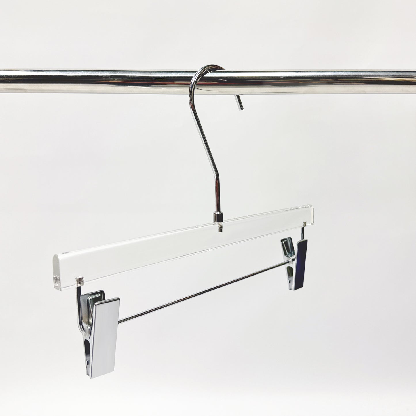 Kochwert Clear Acrylic Hanger with Long Hook – Durable for Heavy Winter Coats and Pants-15
