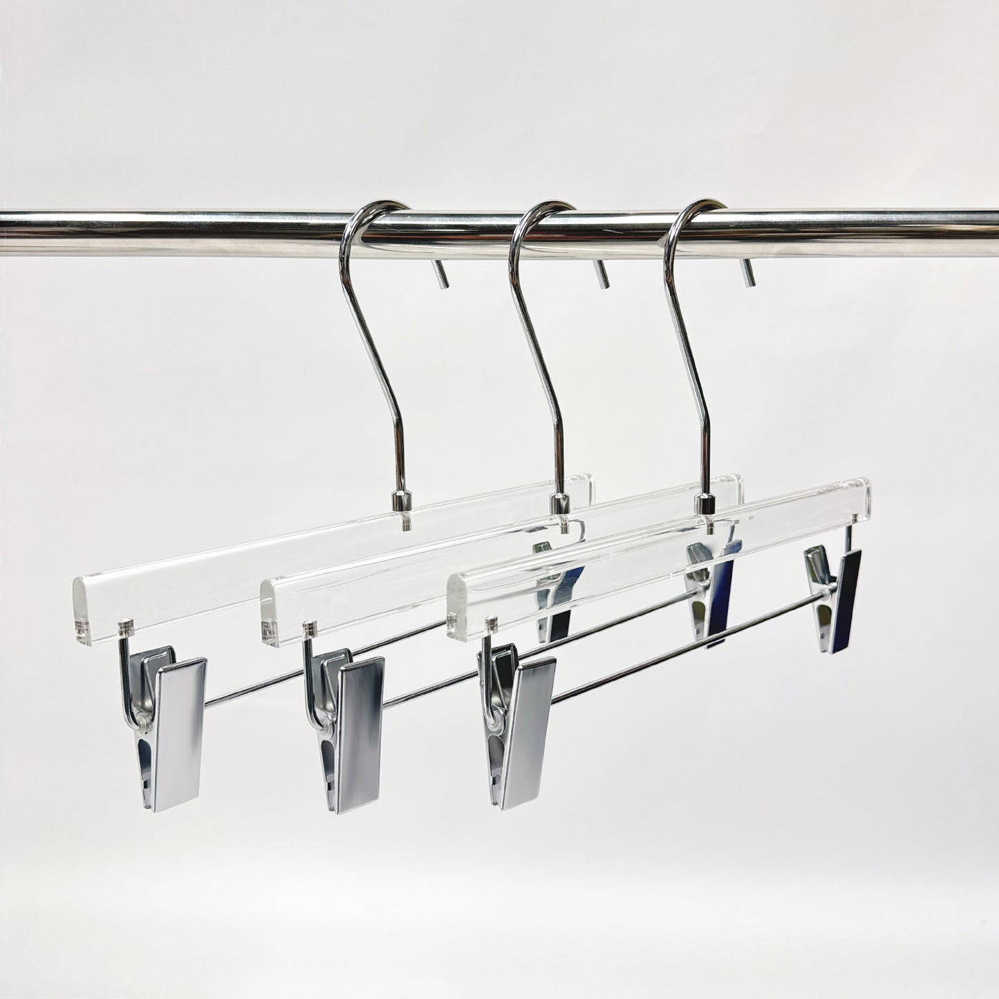 Kochwert Clear Acrylic Hanger with Long Hook – Durable for Heavy Winter Coats and Pants-3
