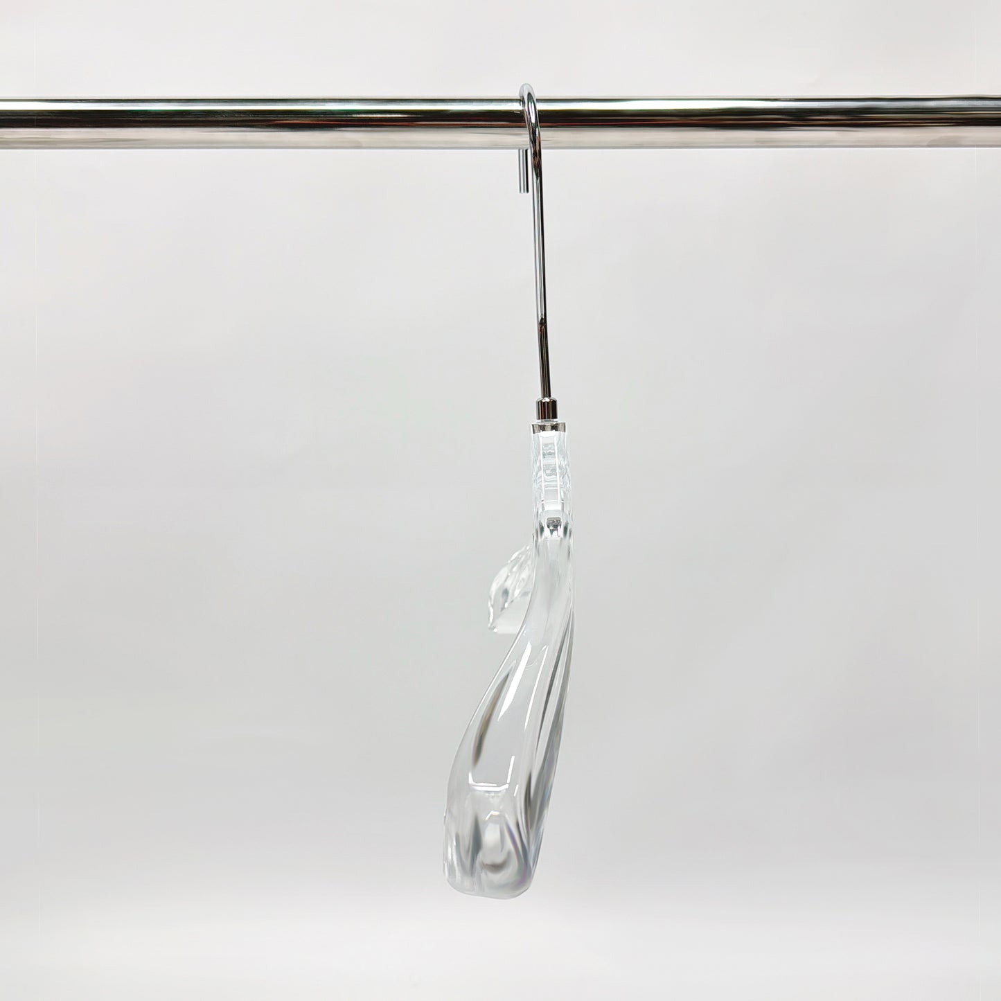 Kochwert Clear Acrylic Hanger with Long Hook – Durable for Heavy Winter Coats and Pants-7