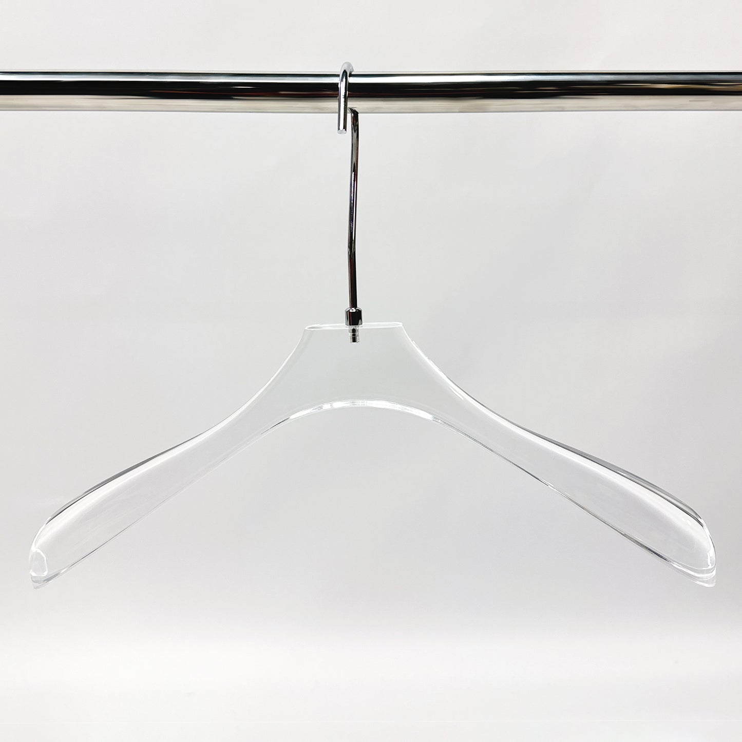 Kochwert Clear Acrylic Hanger with Long Hook – Durable for Heavy Winter Coats and Pants-8