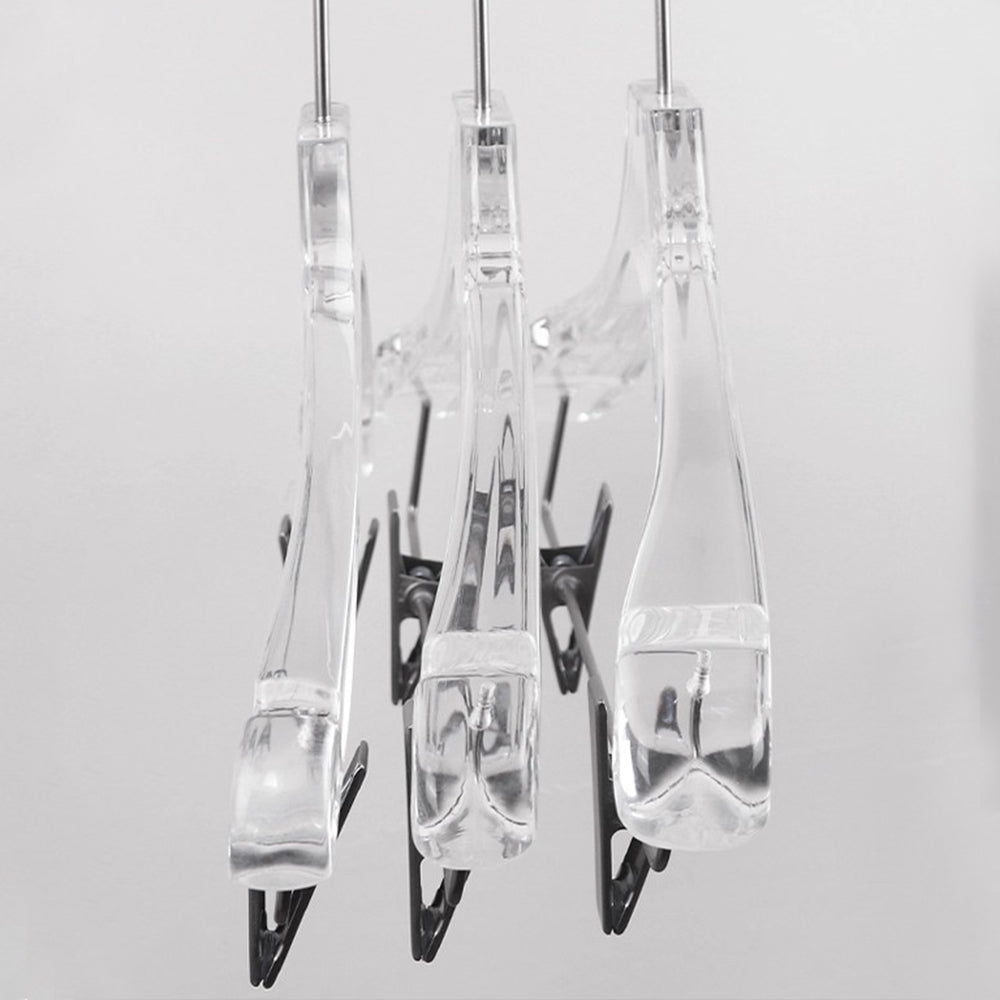 Kochwert Clear Acrylic Men's Hanger with Clips - for Displaying Suit and Pants in Stores-10