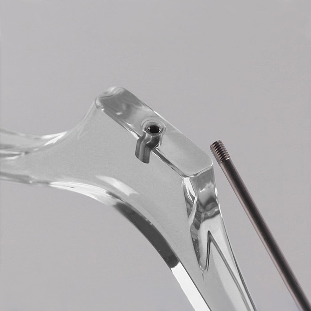 Kochwert Clear Acrylic Men's Hanger with Clips - for Displaying Suit and Pants in Stores-11