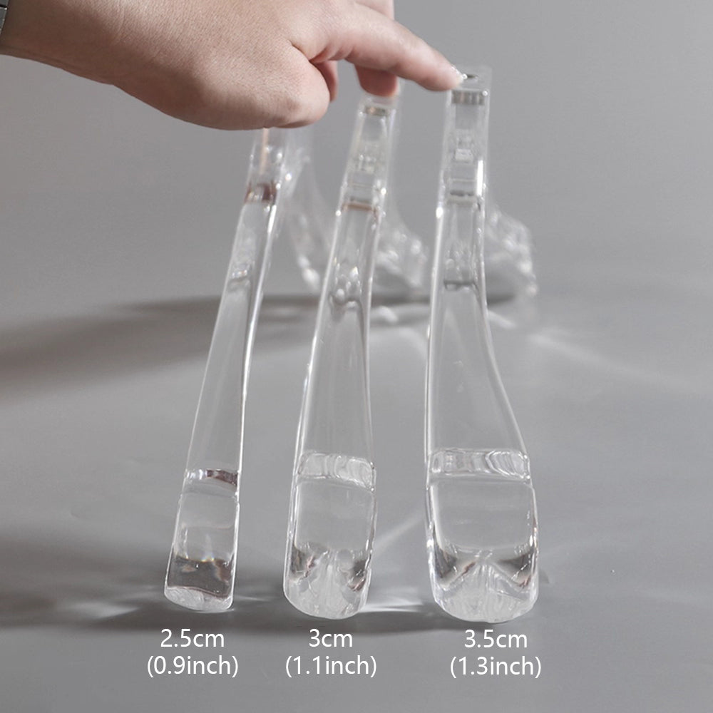 Kochwert Clear Acrylic Men's Hanger with Clips - for Displaying Suit and Pants in Stores-6