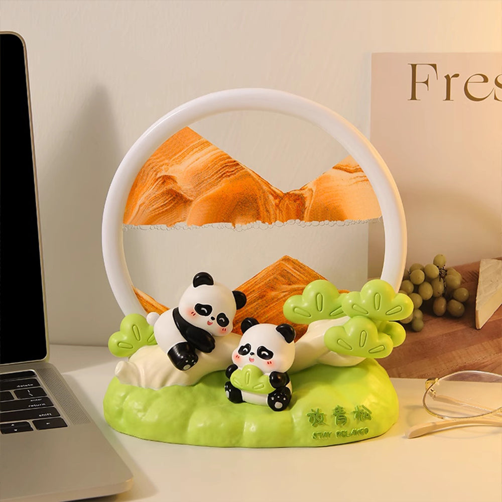 Kochwert Creative Resin Hourglass - Panda Monkey Sand Art Desktop Decor and Healing Gift