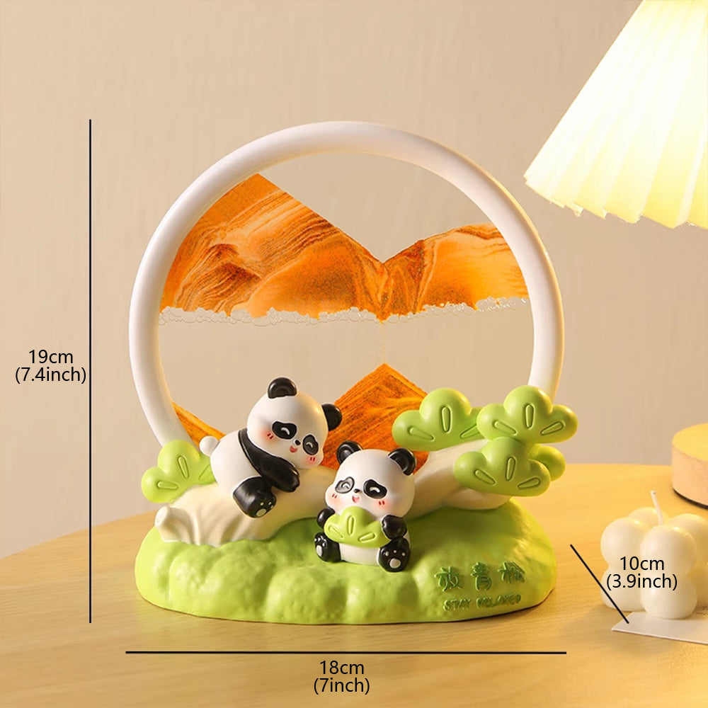Kochwert Creative Resin Hourglass - Panda Monkey Sand Art Desktop Decor and Healing Gift