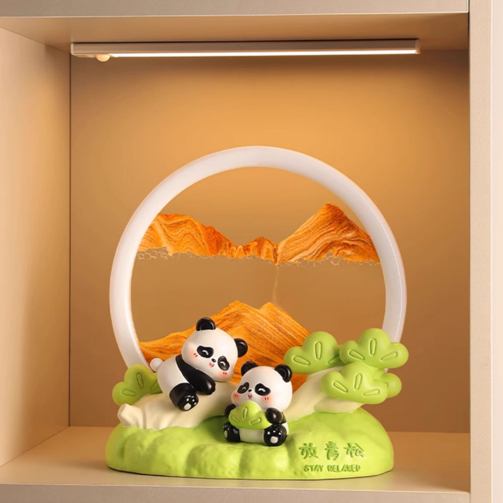 Kochwert Creative Resin Hourglass - Panda Monkey Sand Art Desktop Decor and Healing Gift