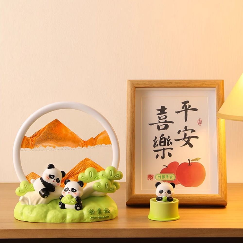 Kochwert Creative Resin Hourglass - Panda Monkey Sand Art Desktop Decor and Healing Gift