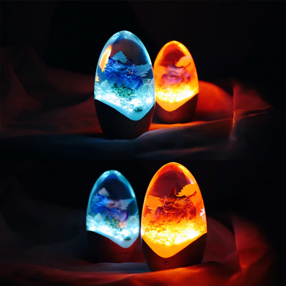 Kochwert Dragon Egg Resin Night Light – Handmade Romantic Galaxy Home Decor and Gift
