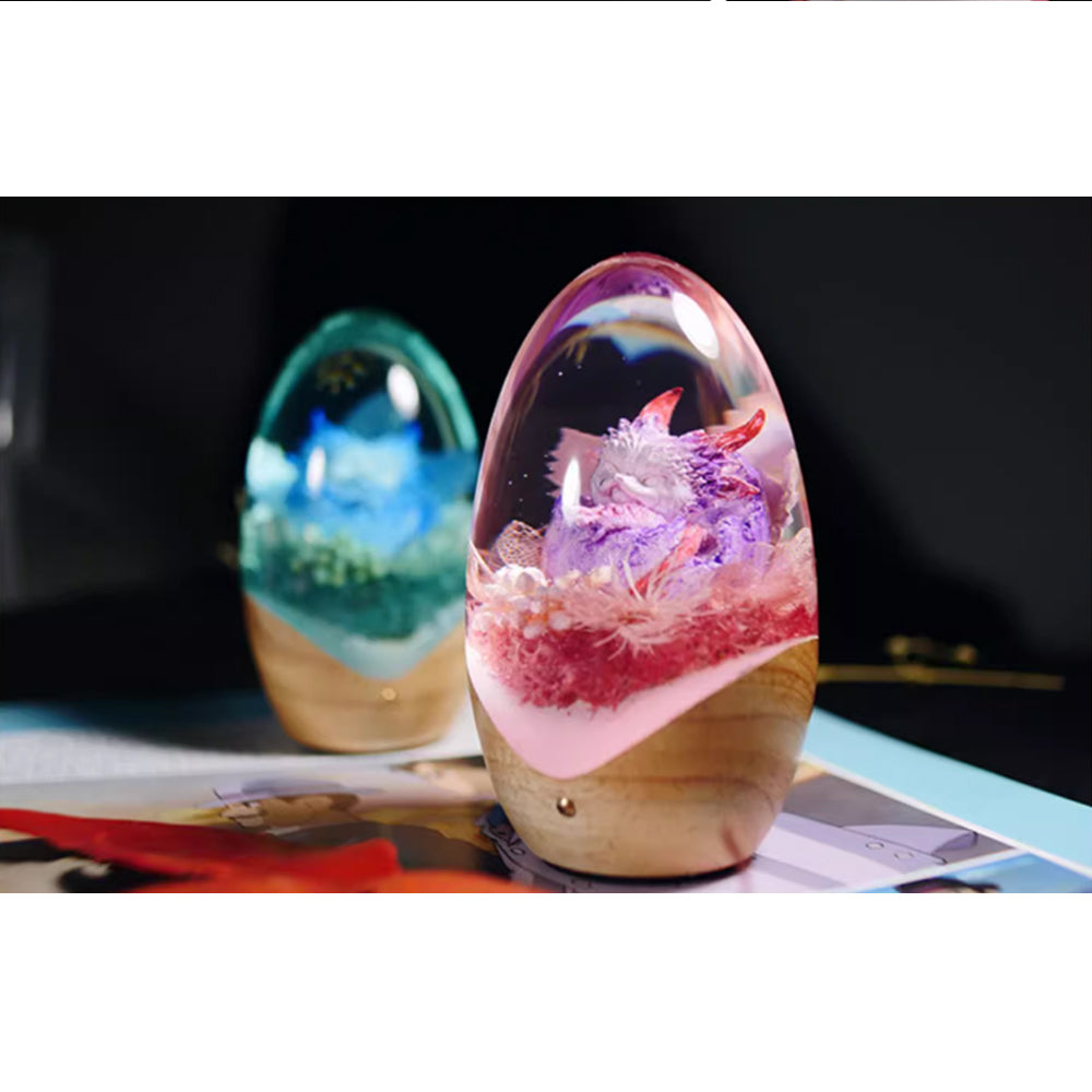 Kochwert Dragon Egg Resin Night Light – Handmade Romantic Galaxy Home Decor and Gift