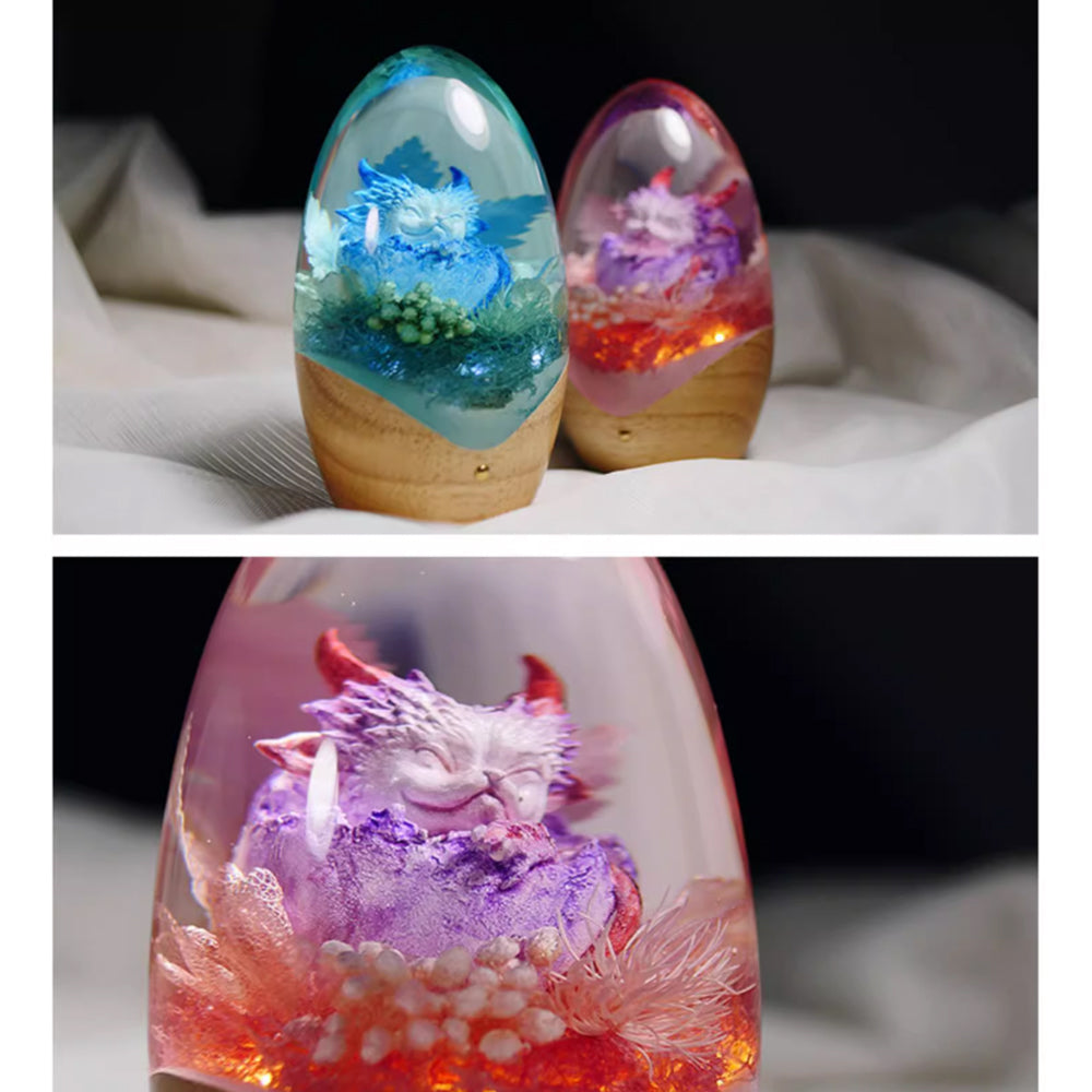 Kochwert Dragon Egg Resin Night Light – Handmade Romantic Galaxy Home Decor and Gift