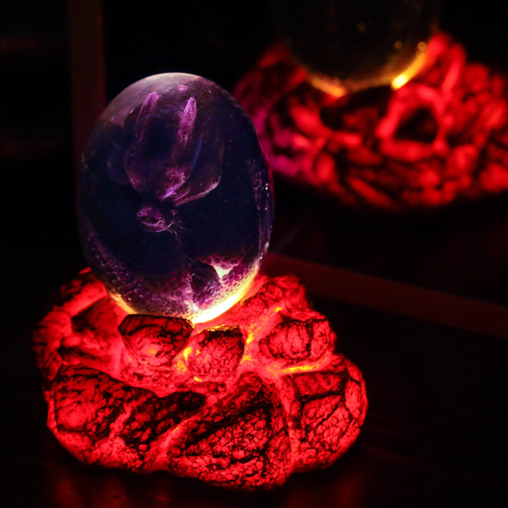 Kochwert Glowing Lava Dragon Egg - A Resin Dinosaur Egg Lamp and a Harry Potter Gift