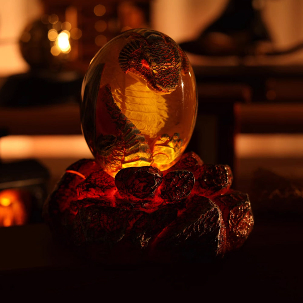 Kochwert Glowing Lava Dragon Egg - A Resin Dinosaur Egg Lamp and a Harry Potter Gift