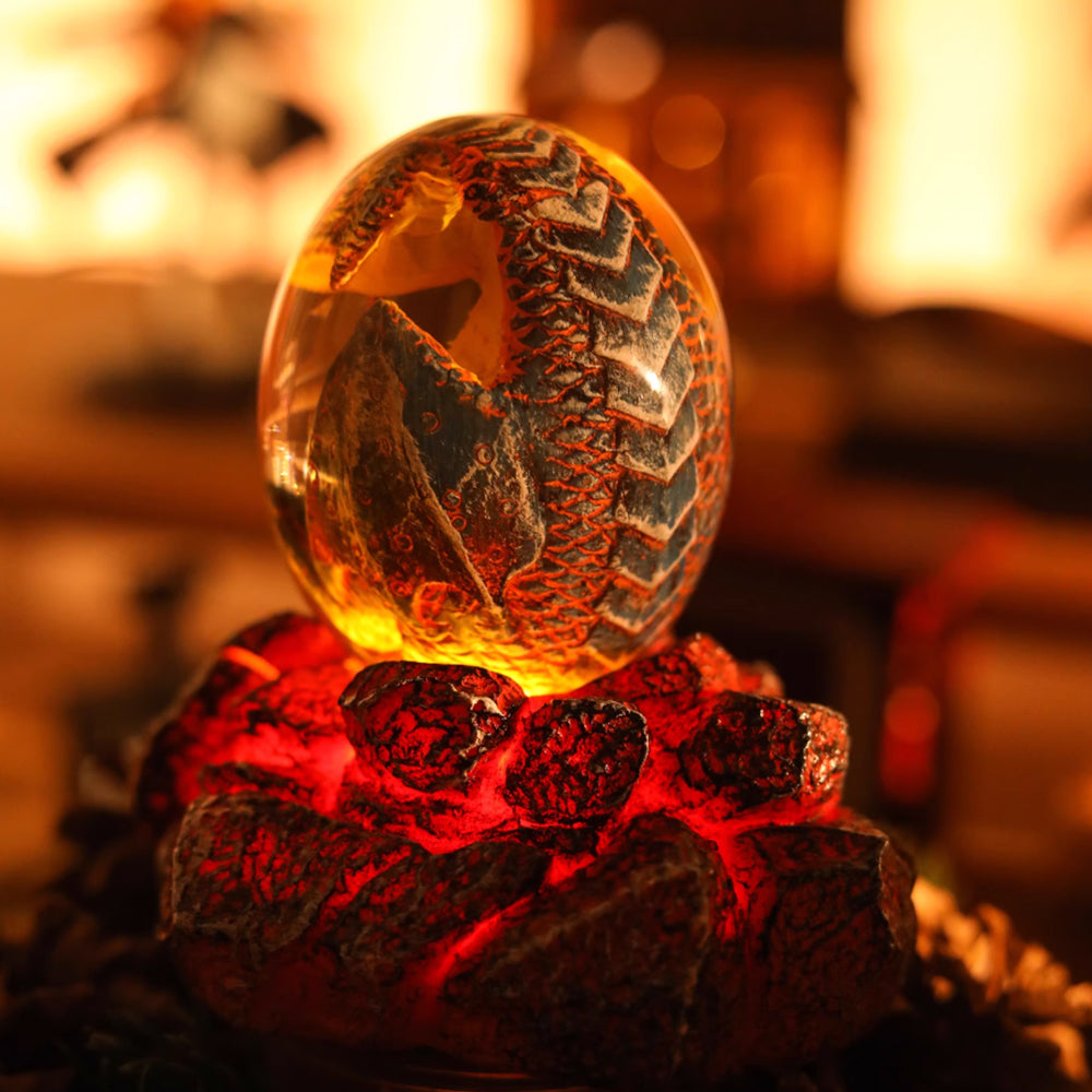 Kochwert Glowing Lava Dragon Egg - A Resin Dinosaur Egg Lamp and a Harry Potter Gift