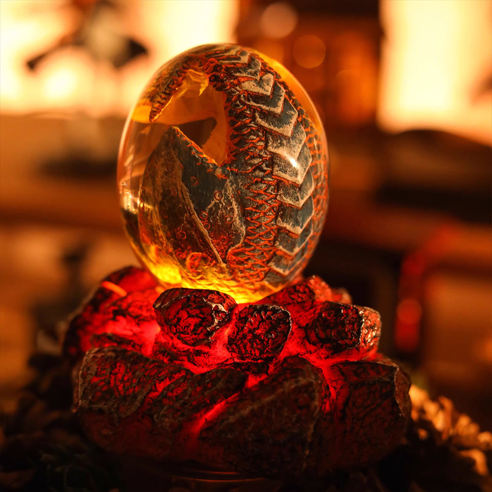 Kochwert Glowing Lava Dragon Egg - A Resin Dinosaur Egg Lamp and a Harry Potter Gift