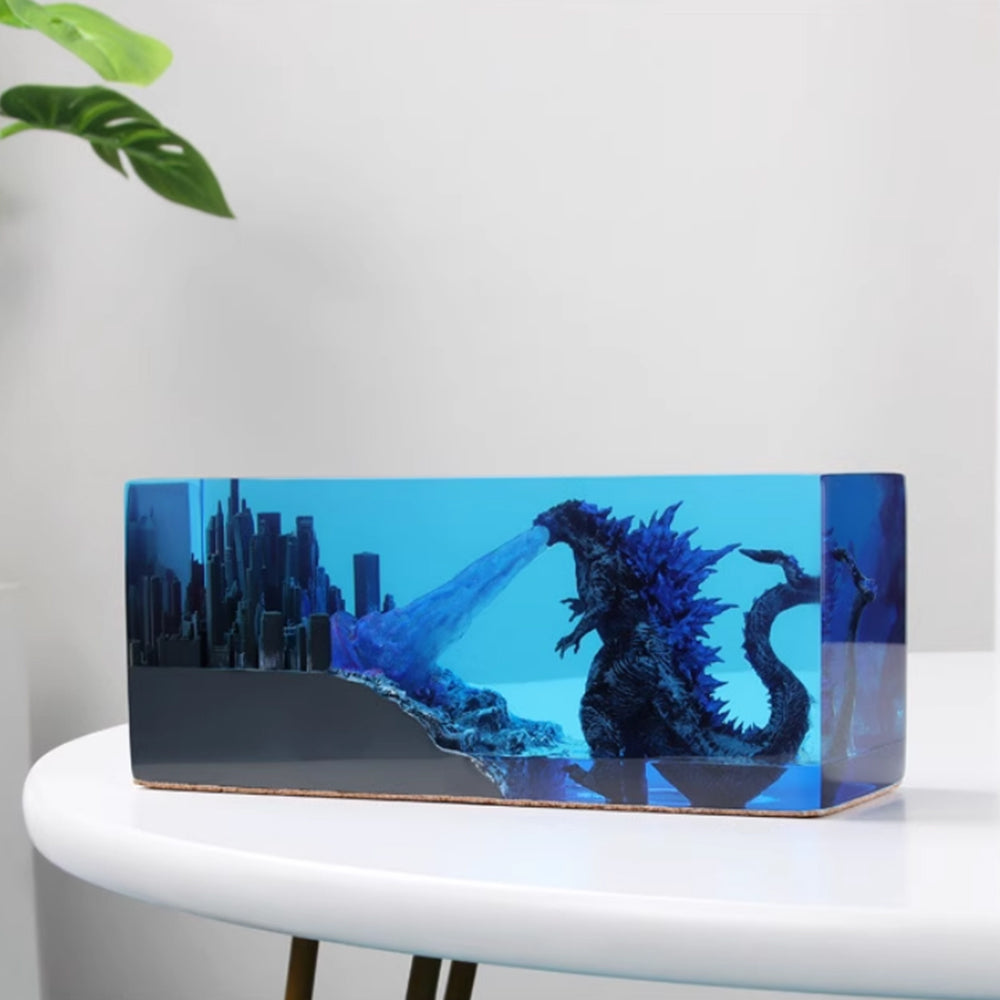 Kochwert Godzilla Resin Night Light – Creative City Battle Lamp for Home Decor and Gifts
