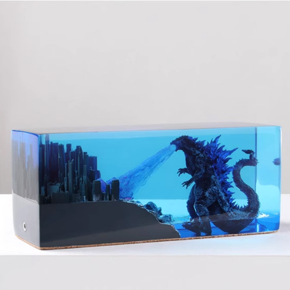 Kochwert Godzilla Resin Night Light – Creative City Battle Lamp for Home Decor and Gifts