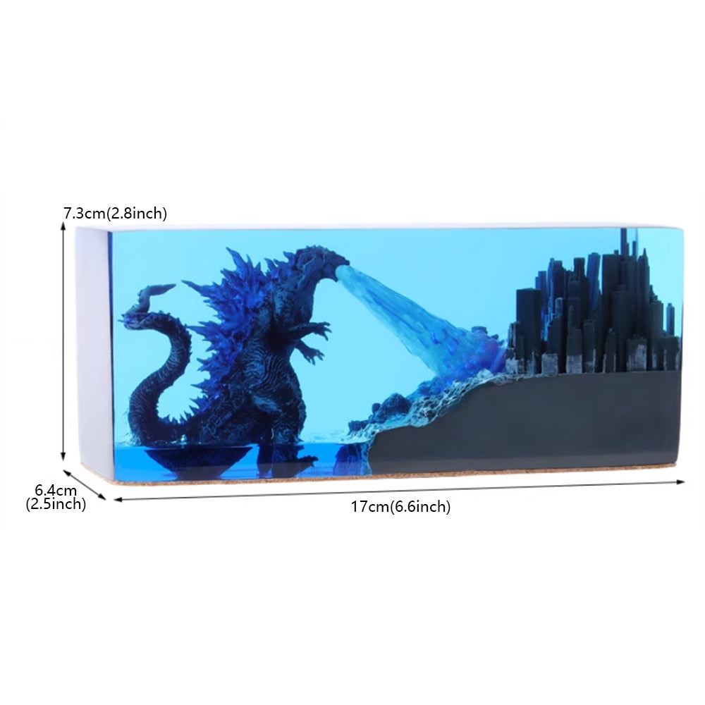 Kochwert Godzilla Resin Night Light – Creative City Battle Lamp for Home Decor and Gifts