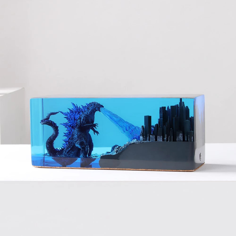 Kochwert Godzilla Resin Night Light – Creative City Battle Lamp for Home Decor and Gifts