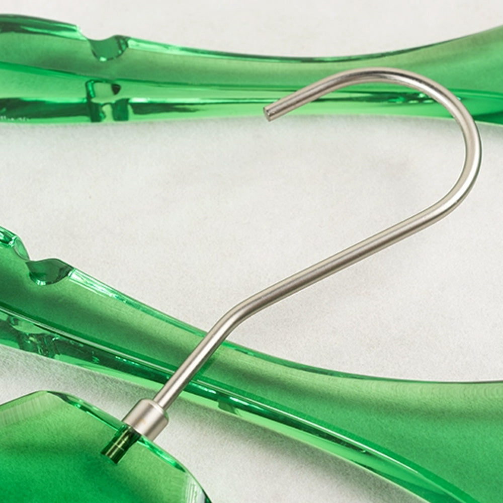 Kochwert Green Acrylic Clothing Hanger with Metal Hook – Clothing Display and Home Storage-9
