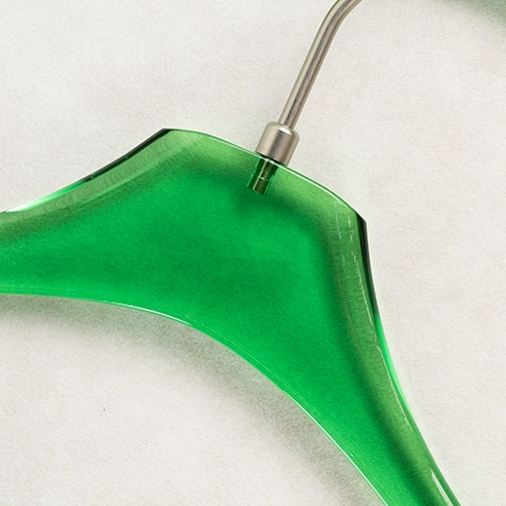 Kochwert Green Acrylic Clothing Hanger with Metal Hook – Clothing Display and Home Storage-10