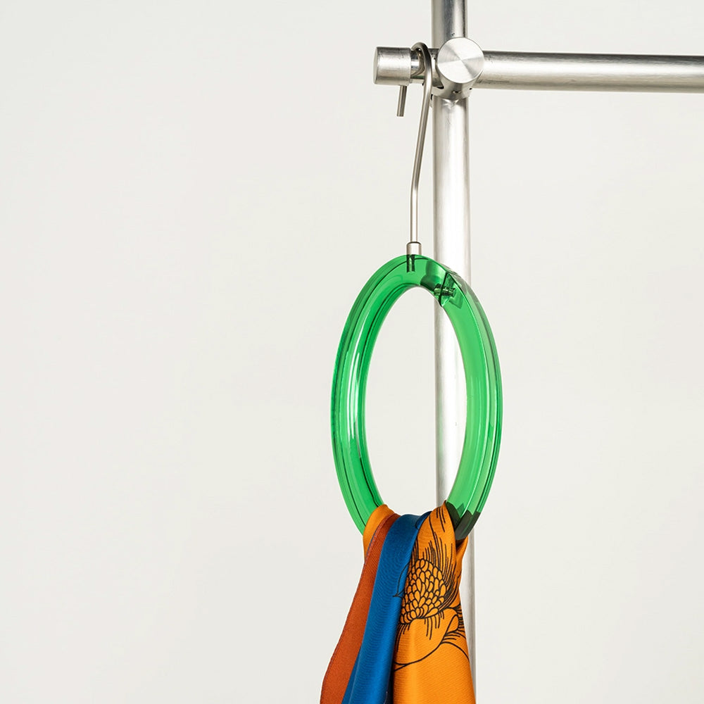 Kochwert Green Acrylic Clothing Hanger with Metal Hook – Clothing Display and Home Storage-3