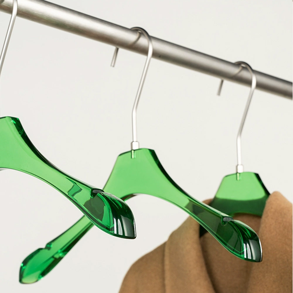 Kochwert Green Acrylic Clothing Hanger with Metal Hook – Clothing Display and Home Storage-4