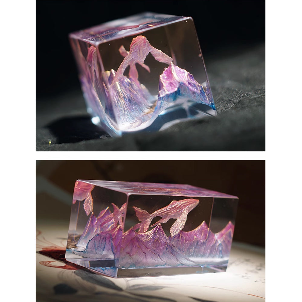 Kochwert Handmade Pink Whale Resin Figurine – Cute Desk, Living Room Decor & Gift Ornament