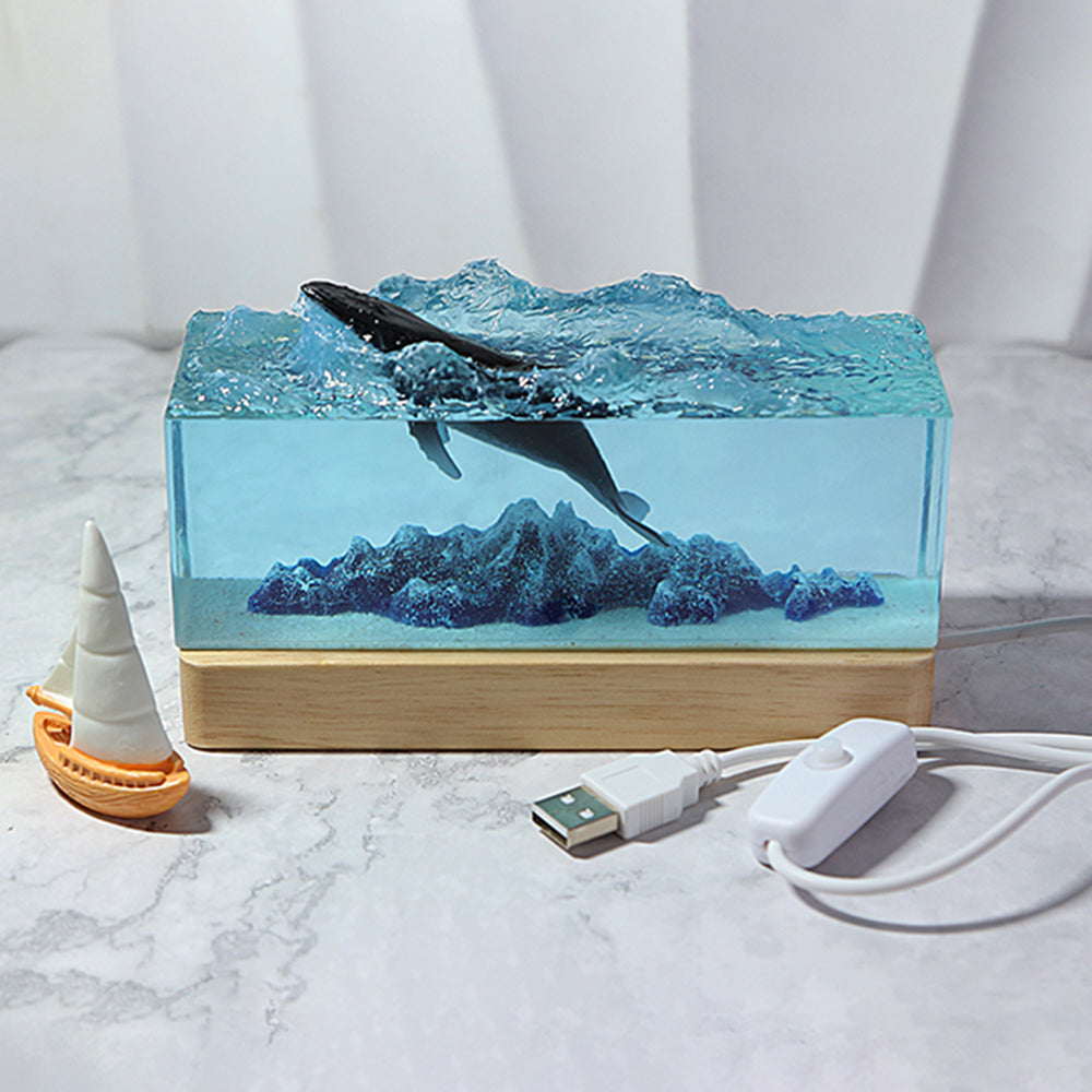 Kochwert Ocean Whale Resin Night Light – Perfect for Birthday Gifts and Home Decor