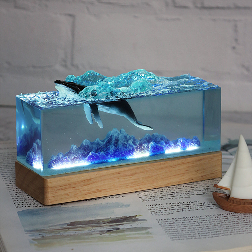 Kochwert Ocean Whale Resin Night Light – Perfect for Birthday Gifts and Home Decor