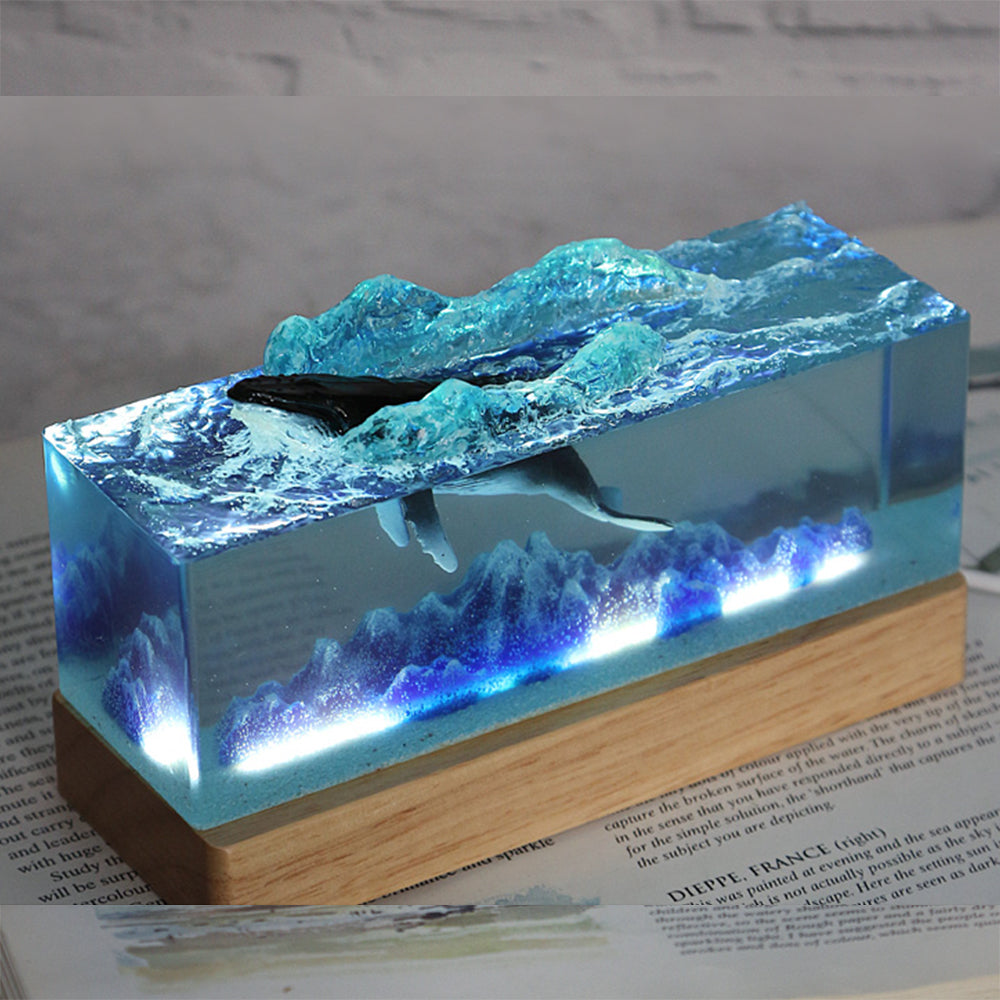 Kochwert Ocean Whale Resin Night Light – Perfect for Birthday Gifts and Home Decor