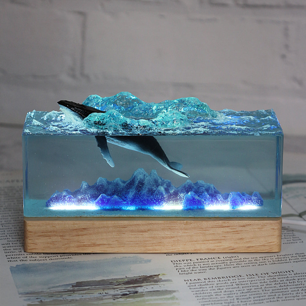 Kochwert Ocean Whale Resin Night Light – Perfect for Birthday Gifts and Home Decor