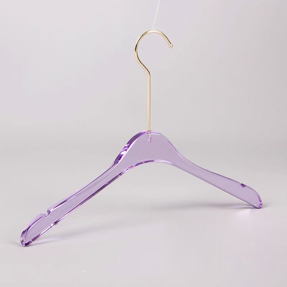 Kochwert Purple Acrylic Clothes Hanger - Long Hook Durable for Hanging Dresses and Pants
