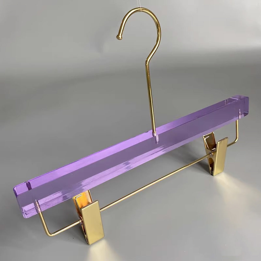 Kochwert Purple Acrylic Clothes Hanger - Long Hook Durable for Hanging Dresses and Pants