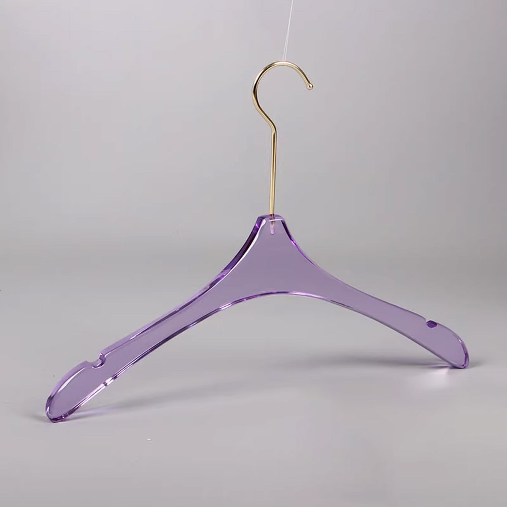 Kochwert Purple Acrylic Clothes Hanger - Long Hook Durable for Hanging Dresses and Pants