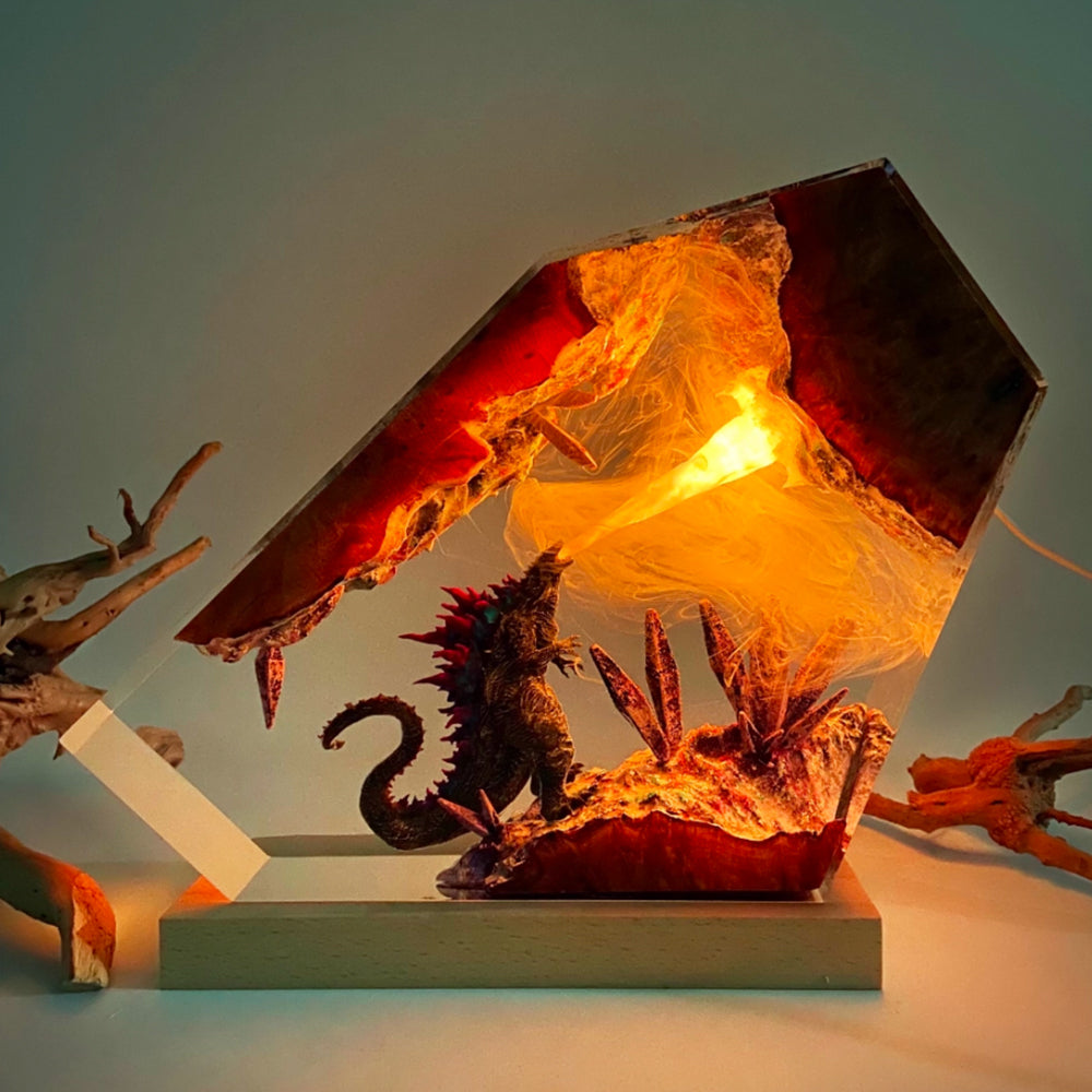 Kochwert Resin Godzilla Night Light – Cool Home Decor Figurine & Birthday Gift