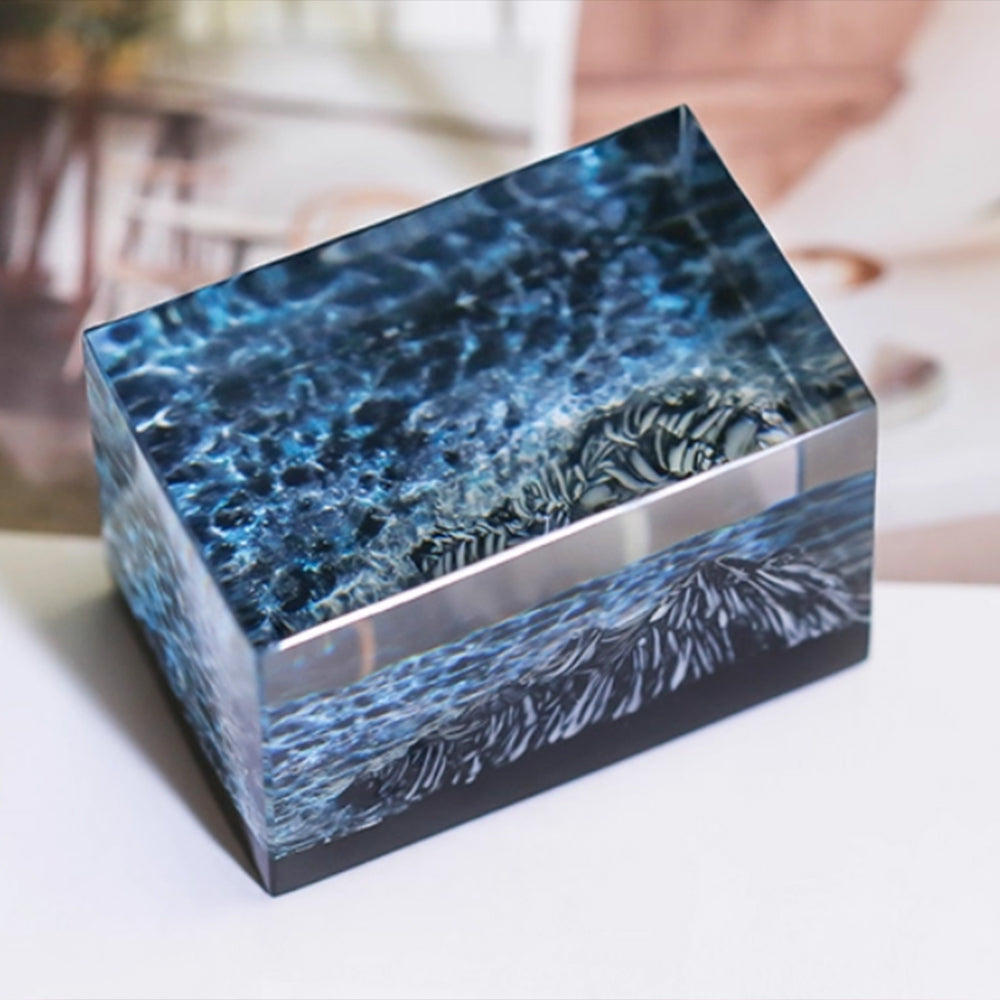Kochwert Resin Mountain Ocean Sculpture – Handmade Desk & Car Decor, Unique Gift Idea