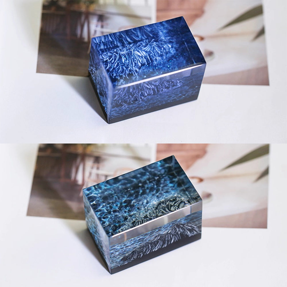 Kochwert Resin Mountain Ocean Sculpture – Handmade Desk & Car Decor, Unique Gift Idea