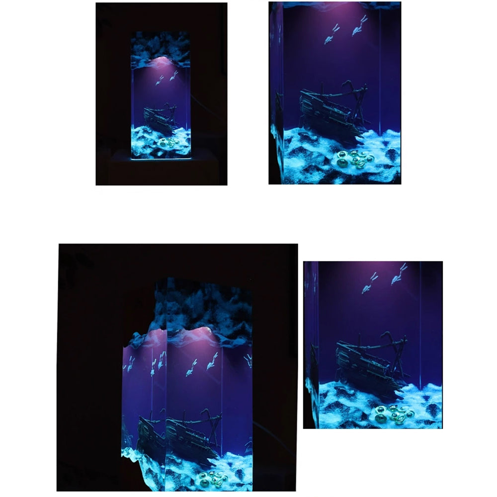 Kochwert Shipwreck Diver Resin Night Light – Ocean Art Lamp for Home Decor and Gifts
