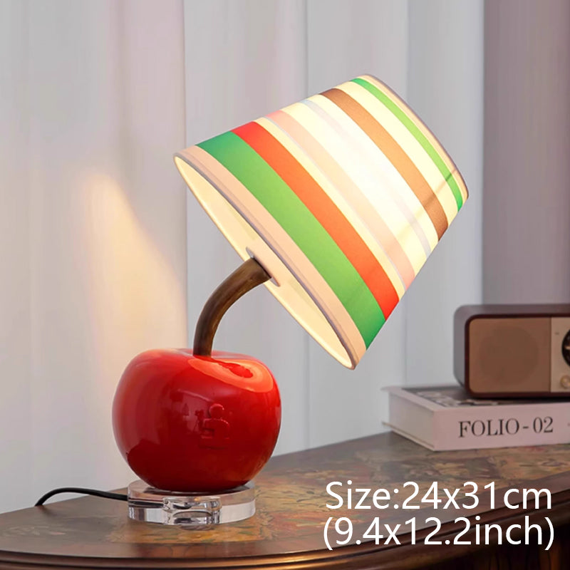 Kochwert Peace Blessing Apple Lamp – Creative Red Resin Table Lamp for Home and Gift Use