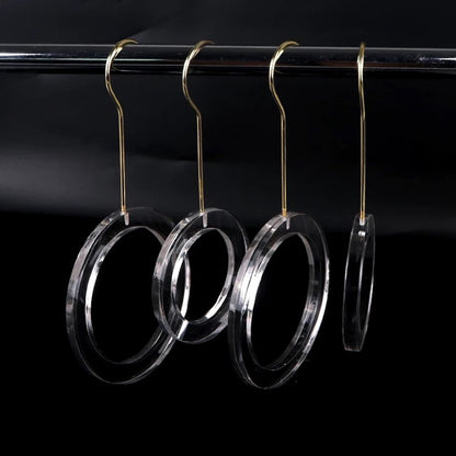 Kochwert Clear Acrylic Coat Hook - S/Ring/Clip Style for Home, Wardrobe and Accessory Display-5