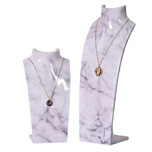 Marble Necklace display neck portrait model jewelry display props window display neck model LJ-010