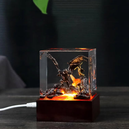 Kochwert Anime Dragon Resin Lamp – Bedroom Decor & Creative Night Light Gift-6